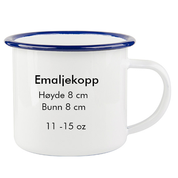 Emaljekopp med blå kant 48stk - Bilde 4