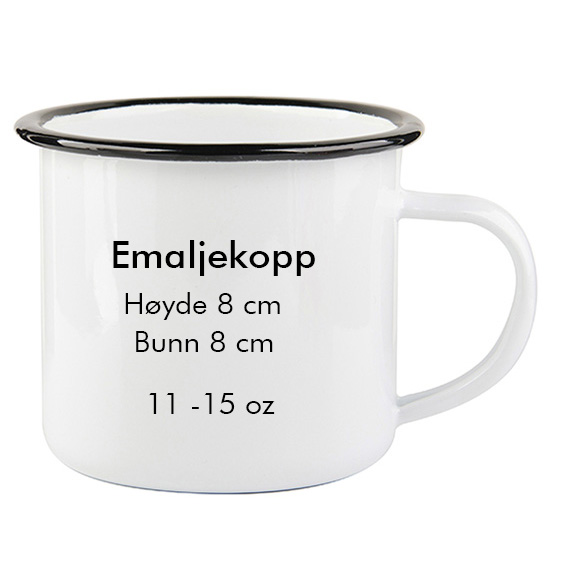 Emaljekopp med sort kant 48 stk - Bilde 3