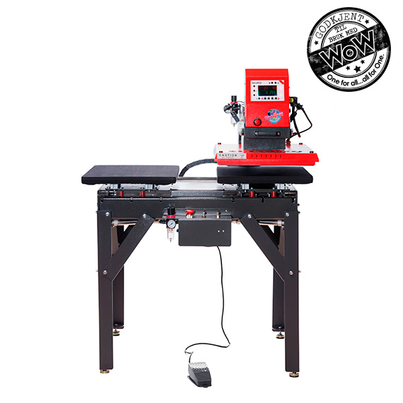 Dobbel varmepresse på stativ