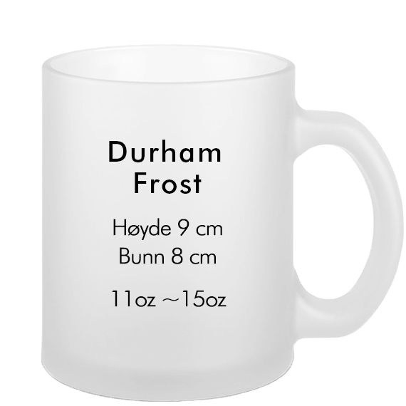 sublimering kopp durham frostet glass