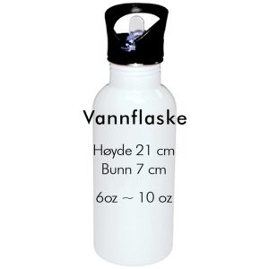 sublimering vannflaske hvit aluminium