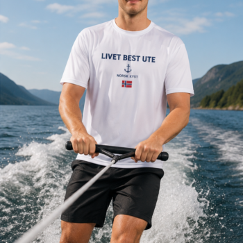 T-Skjorte Herre - Hvit UV Sublim