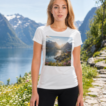 T-Skjorte Dame - UV Hvit Sublim