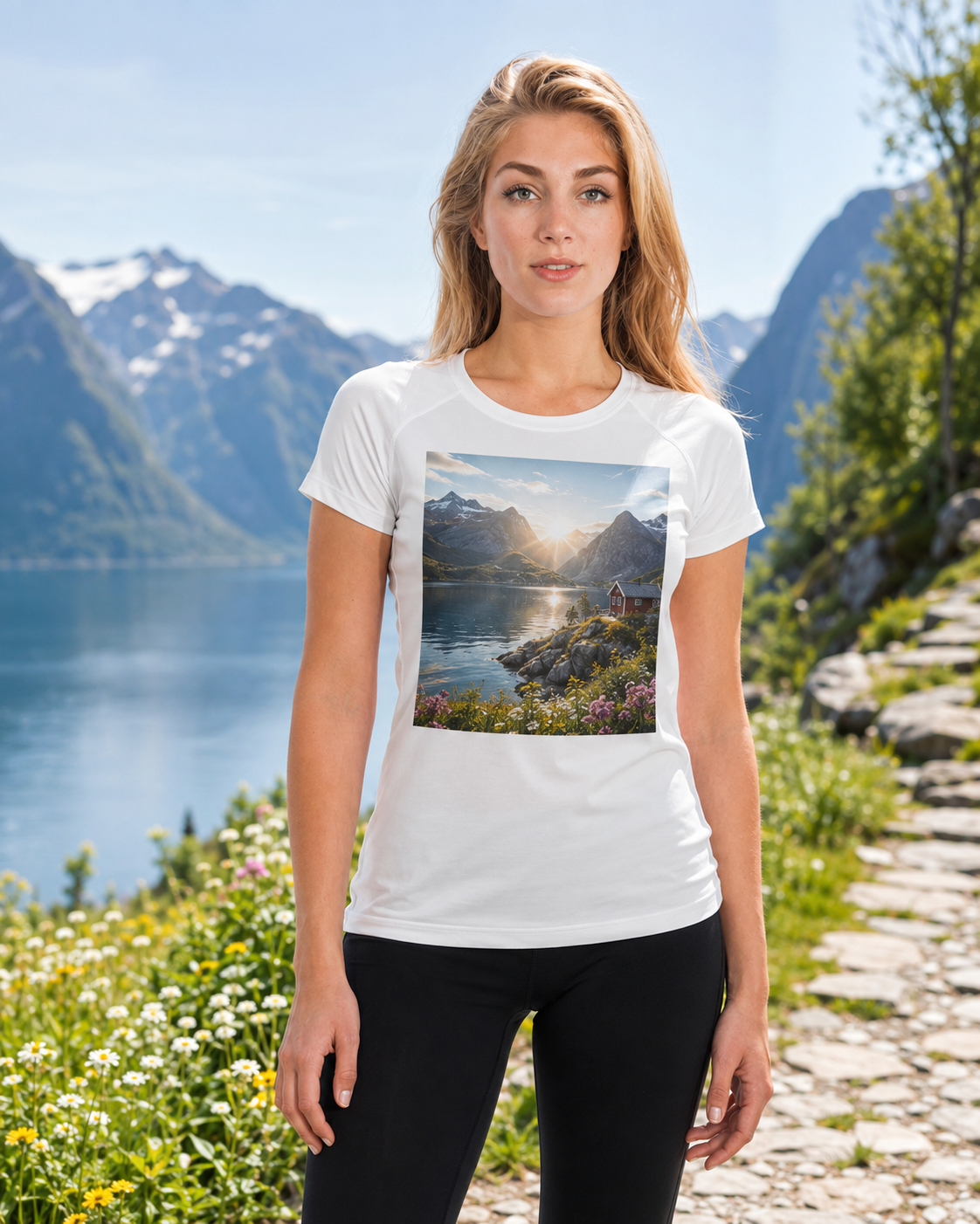 T-Skjorte Dame - UV Hvit Sublim