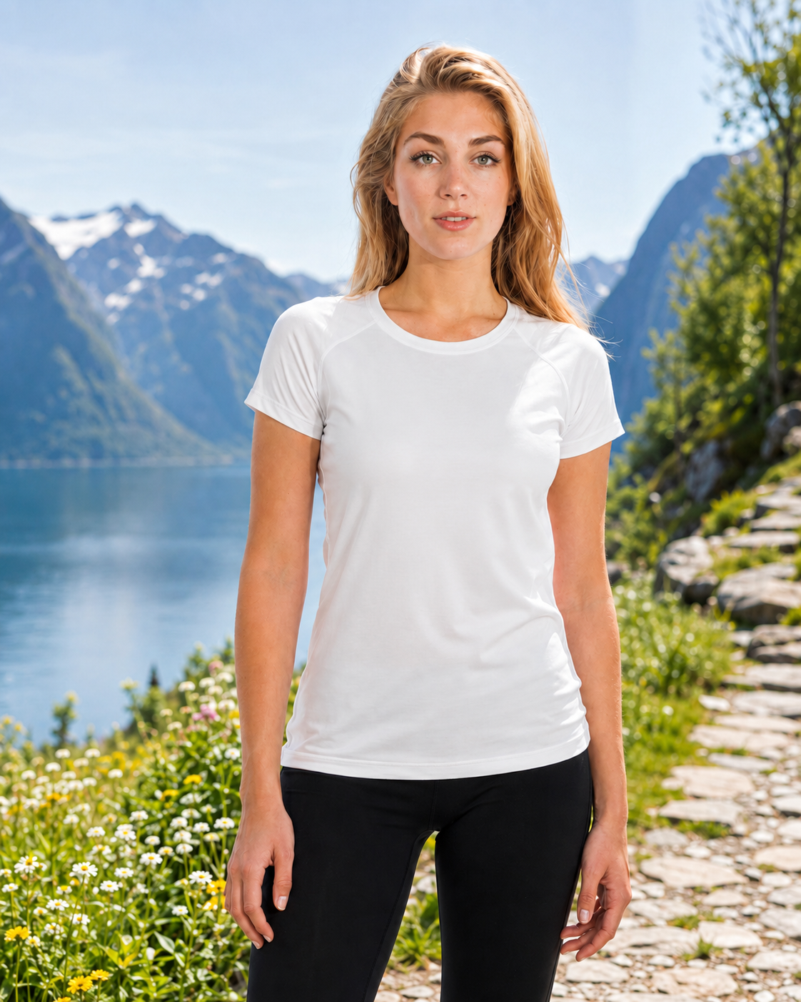 T-Skjorte Dame - UV Hvit Sublim - Bilde 2