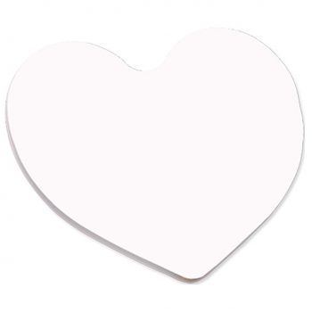 UniSub Magnet Hjerte - 64x57mm Hvit -10 stk