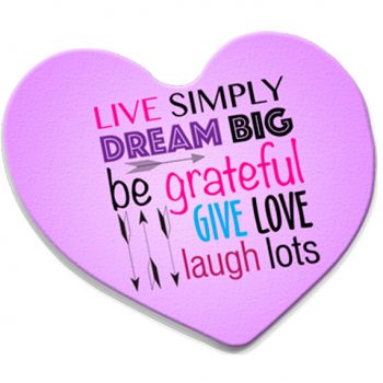 Alternative view of UniSub Magnet Hjerte - 64x57mm Hvit -10 stk