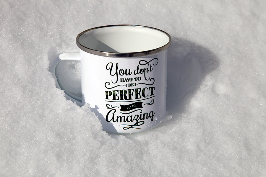 Emalje kopp sublimering