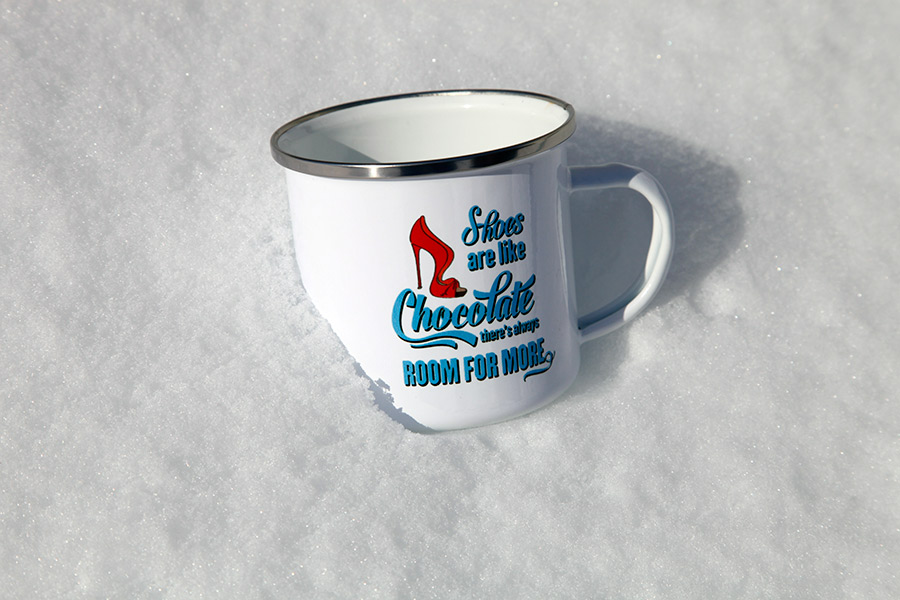 Emalje kopp sublimering