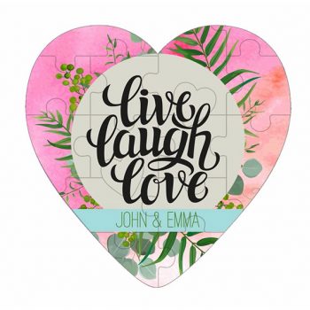 Alternative view of UniSub Puslespill Hjerte 17x17cm 23 Brikker – 10 stk