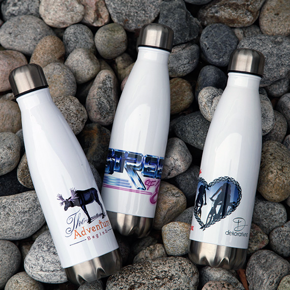 Flaske Metall Hvit ORCA 500ml 10 stk - Bilde 10