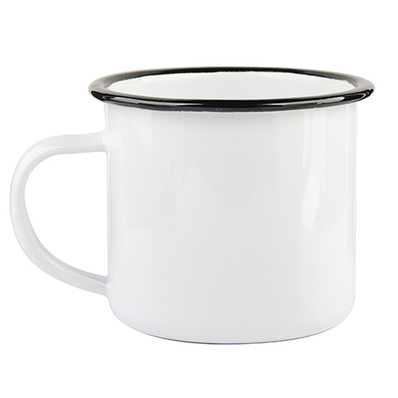 Emaljekopp med sort kant 48 stk - Bilde 9