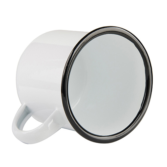 Emaljekopp med sort kant 48 stk - Bilde 5