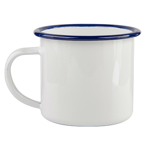 Emaljekopp med blå kant 48stk - Bilde 3