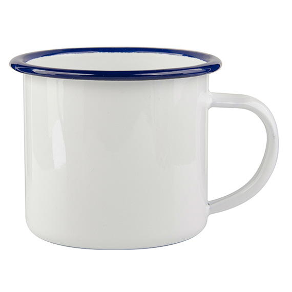 Emaljekopp med blå kant 48stk - Bilde 9