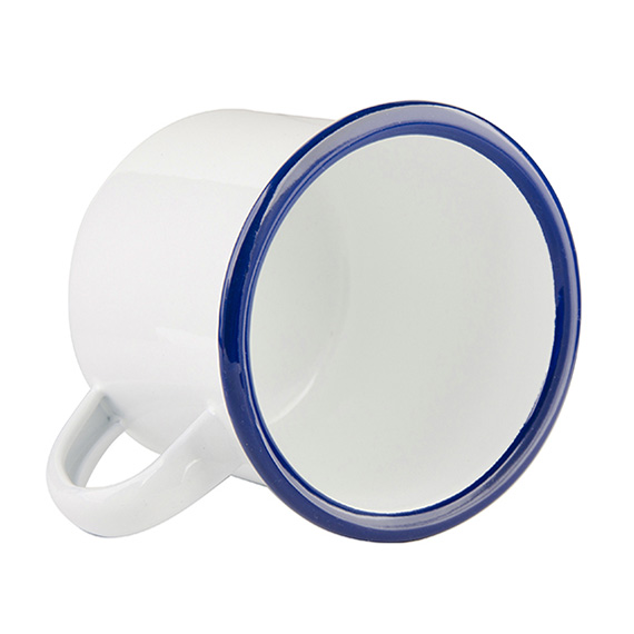 Emaljekopp med blå kant 48stk - Bilde 5