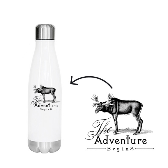 sublimeringsklar flaske metall hvit