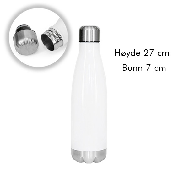 sublimeringsklar flaske metall hvit