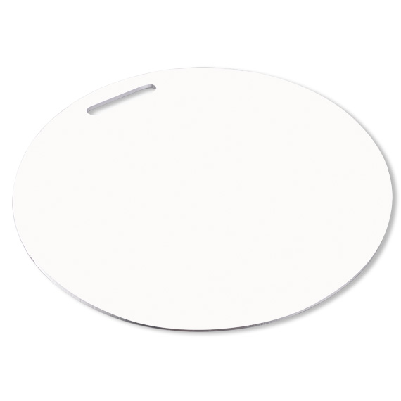 UniSub Bag Tag Rund 2 sidig Semi Gloss White Ø8cm (10stk)