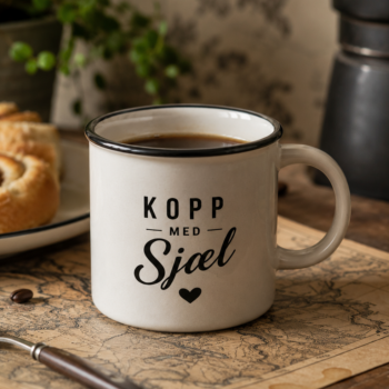 Kopp Retro 8oz m/ sort kant 36stk