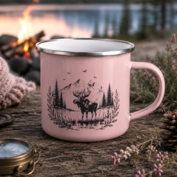 Emaljekopp Rosa 48 stk