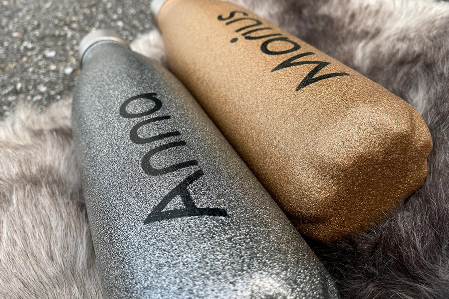 Flaske Metall Gull Glitter sublimering 500ml 10stk - Bilde 10