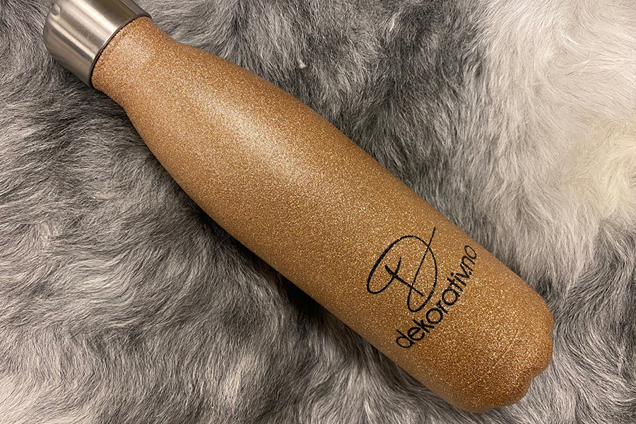 Flaske Metall Gull Glitter sublimering 500ml 10stk - Bilde 8