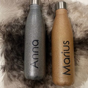 Alternative view of Flaske Metall Gull Glitter sublimering 500ml 10stk