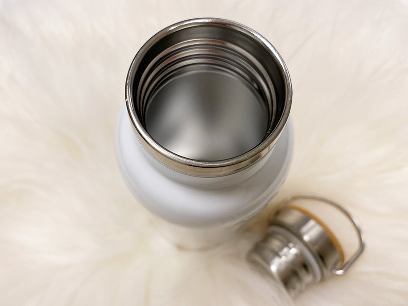 Flaske metall Hvit m/Bambus lokk 500ml 10stk - Bilde 7