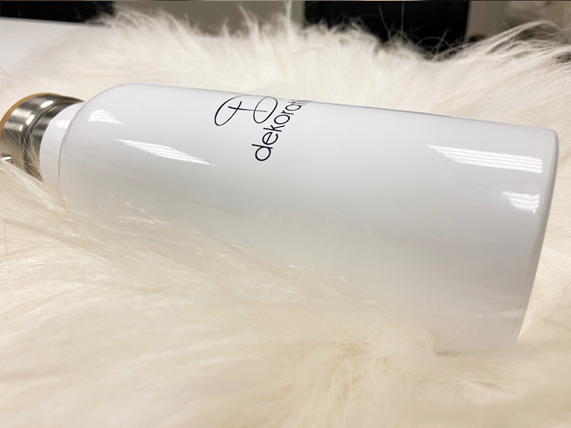 Flaske metall Hvit m/Bambus lokk 500ml 10stk - Bilde 10