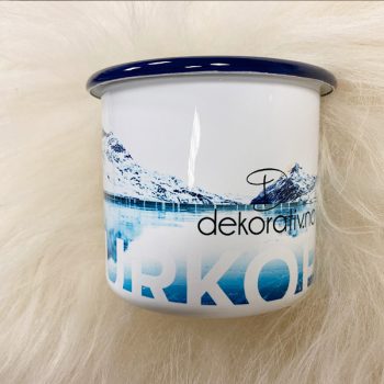 Alternative view of Emaljekopp med blå kant 48stk