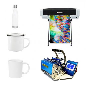 Sawgrass 8 farger VJ628 HD pakke med kopper - flasker - koppepresse