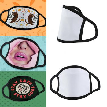 Alternative view of Munnbind til sublimering svart kant  – 60pk barn