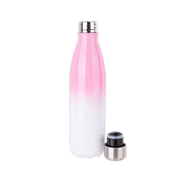 Flaske Metall Rosa/Hvit 500ml - 10stk - Bilde 3