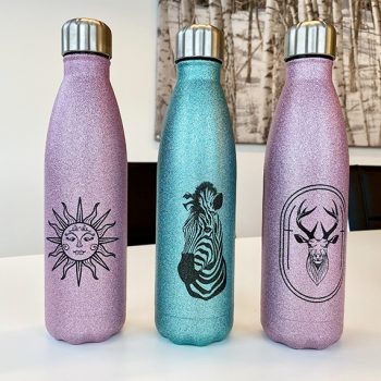 Alternative view of Flaske Metall Turkis Glitter 500ml – 10stk