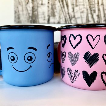 Alternative view of Emaljekopp Matt Blå - 48 stk