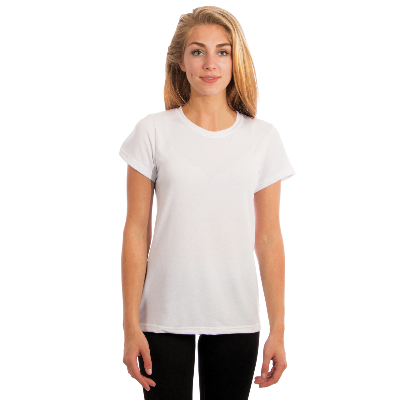 T-Skjorte - Basic Slimfit Hvit Dame