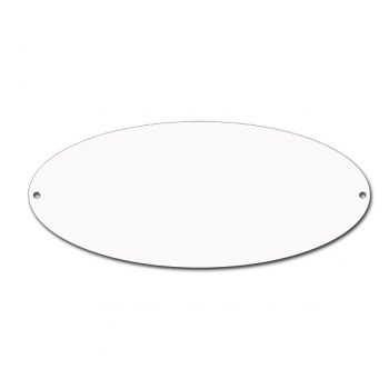 UniSub Skilt Gloss White UV HD plate Oval 13x31cm (10stk)