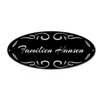 Alternative view of UniSub Skilt Gloss White UV HD plate Oval 13x31cm (10stk)