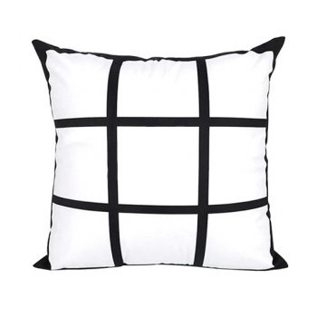 Putetrekk 40X40CM Sort med 9 lyse felt – 10 stk