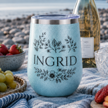 Kopp Beger- Wine Cup Glitter Turkis 10stk