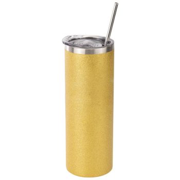 Alternative view of Kopp Smal Glitter gull med lokk 10stk