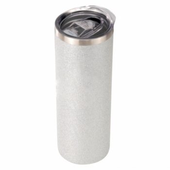 Kopp Smal Glitter sølv med lokk 10stk