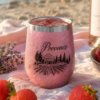 Kopp Beger- Wine Cup Glitter Rosa 10stk