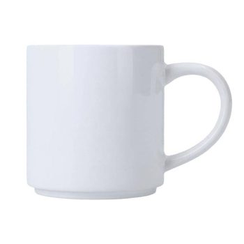 Hvit kopp sett fra siden