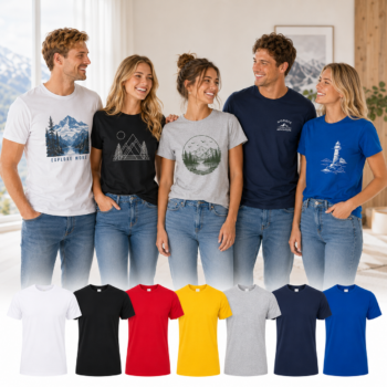 Bomulls t-skjorter unisex