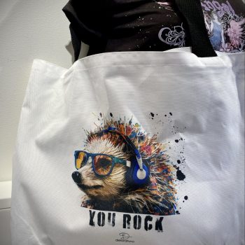 Handlenett med sorte stropper