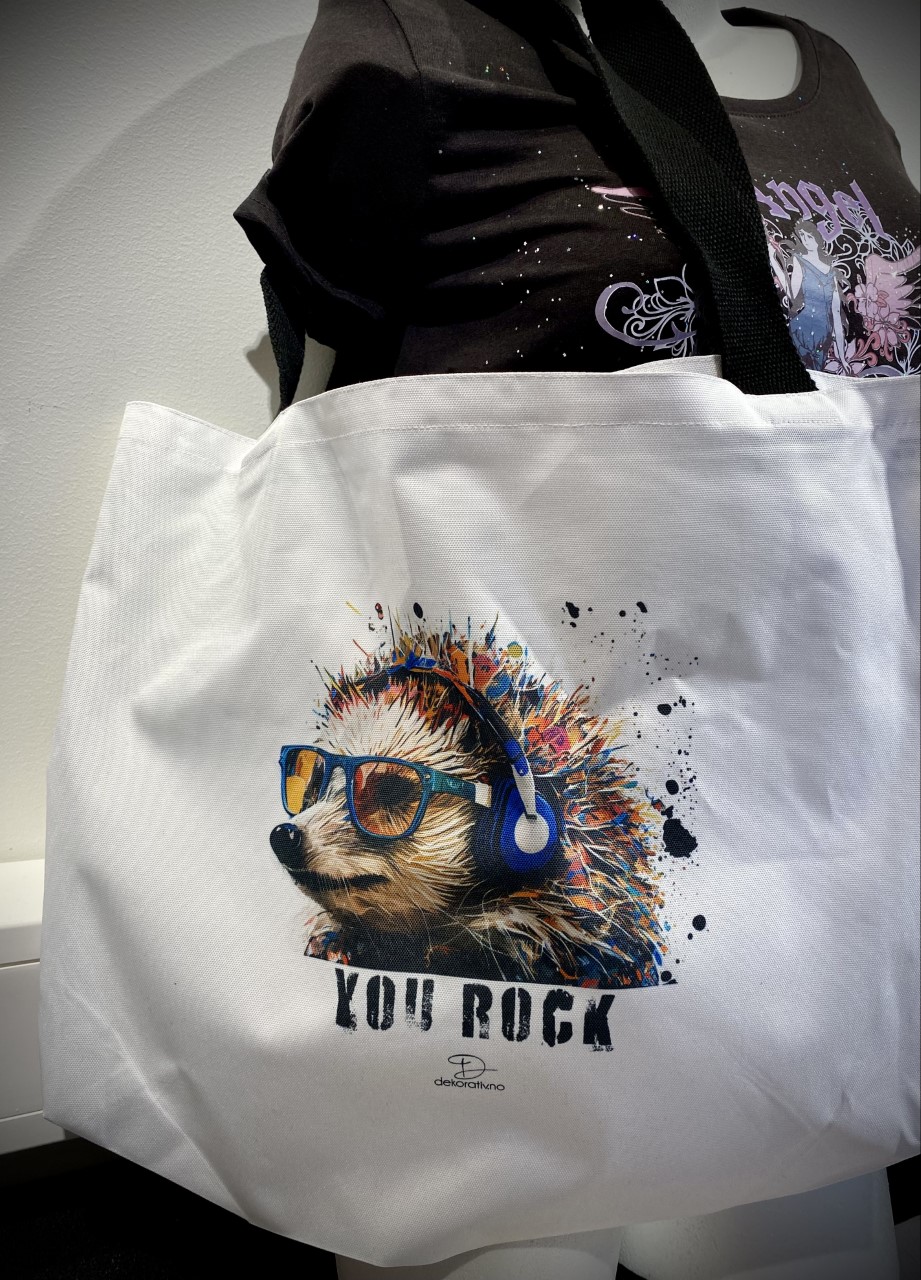 Handlenett med sorte stropper