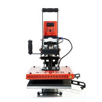 Varmepresse rett forfra som er åpen