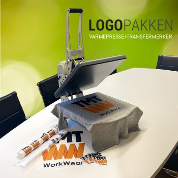 Logopakke, varmepresse, transfermerker